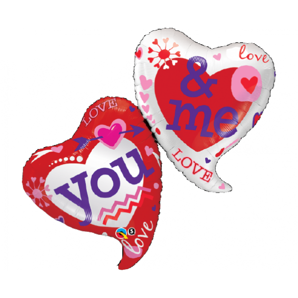 Μπαλόνι Foil 42" You & Me Hearts 107εκ