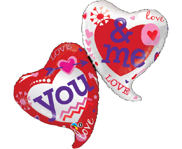 Μπαλόνι Foil 42" You & Me Hearts 107εκ
