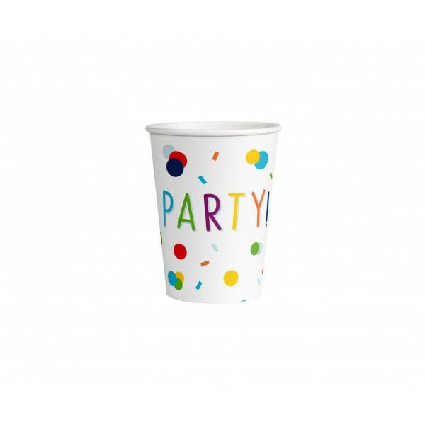 Ποτήρια χάρτινα 250ml Party - Συσκ. 8 τεμ