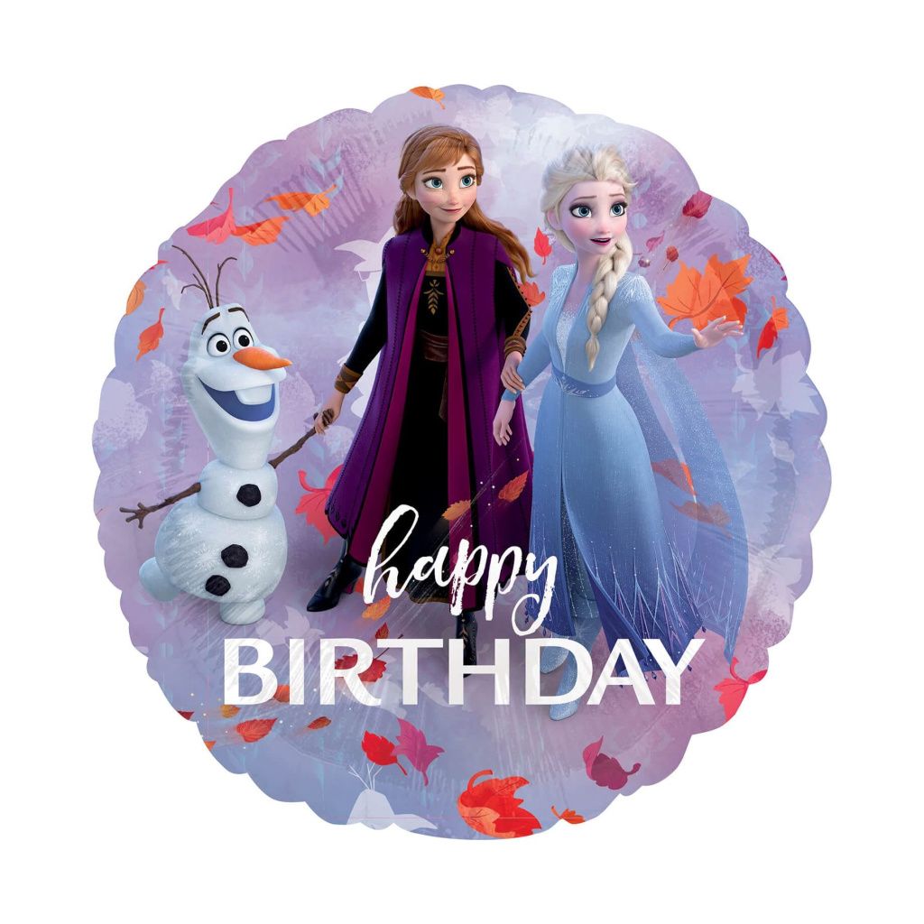 Μπαλόνι Foil 17" Frozen II Happy Birthday 43 εκ