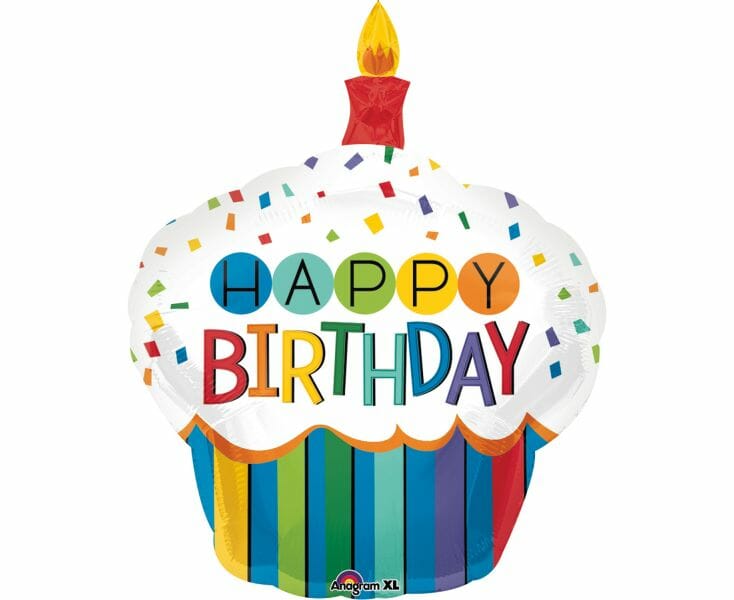 happy birthday tourta foil