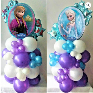 Μπαλονοκατασκευή με ένα μπαλόνι Foil Frozen σε βάση