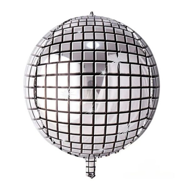 Μπαλόνι Foil Ασημί Μπάλα Disco 4D 16'' 40cm
