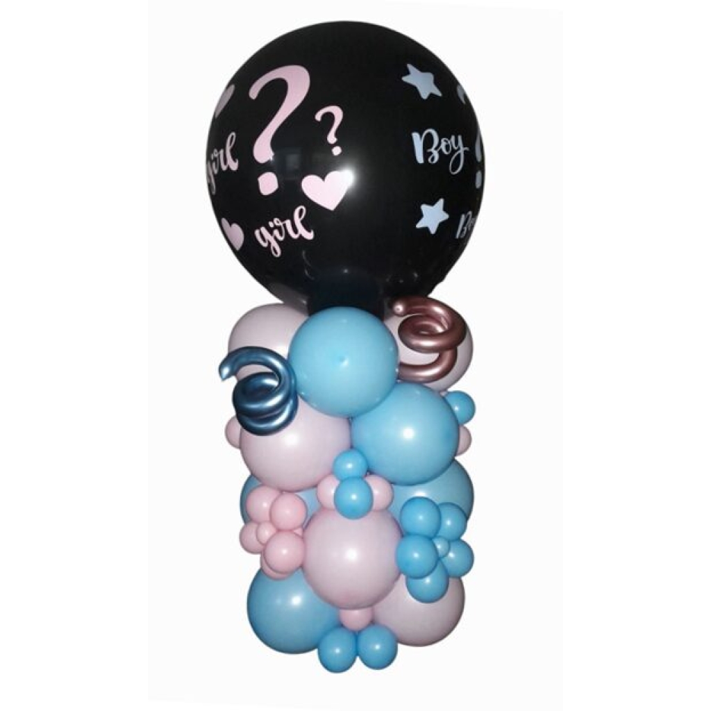 Μπαλονοκατασκευή Αποκάλυψης φύλου Gender Reveal σε βάση