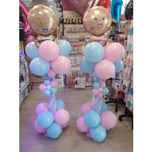 Μπαλονοκατασκευές για Gender Reveal / Αποκάλυψη φύλου Αγόρι Κορίτσι (2 στήλες)