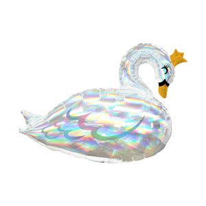 Μπαλόνι foil Ιριδίζων Κύκνος Iridescent Swan / 73 εκ x 55 εκ
