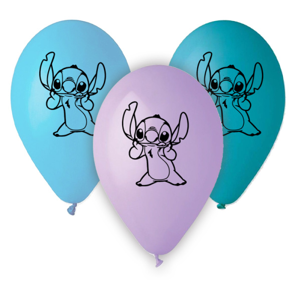 Μπαλόνι Latex τυπωμένο Stitch διάφορα χρώματα 12''