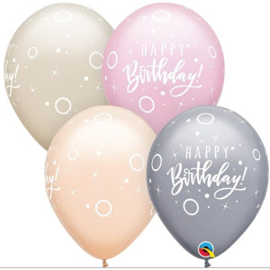 Μπαλόνι Λάτεξ 11" Birthday Dots & Sparkles Pastel