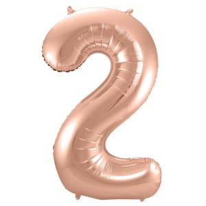 Μπαλόνι Foil Αριθμός "2"  Rose Gold 86 Εκ. Ύψος