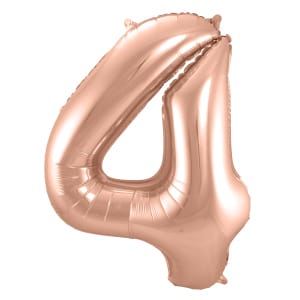 Μπαλόνι Foil Αριθμός "4"  Rose Gold 86 Εκ. Ύψος