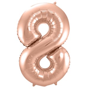 Μπαλόνι Foil Αριθμός "8"  Rose Gold 86 Εκ. Ύψος