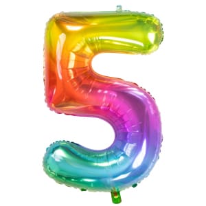Μπαλόνι Foil Αριθμός "5" Πολύχρωμο 81 Εκ. Ύψος