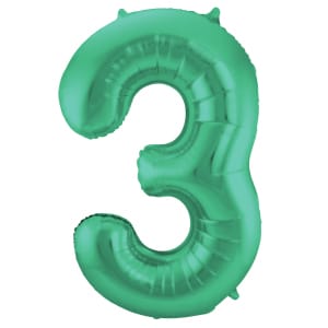 Μπαλόνι Foil Αριθμός "3"  Πράσινο 86 Εκ. Ύψος