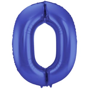 Μπαλόνι Foil Αριθμός "0" Μπλε 86 Εκ. Ύψος