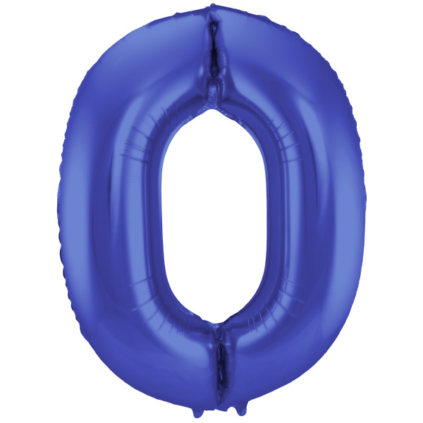 Μπαλόνι Foil Αριθμός "0" Μπλε 86 Εκ. Ύψος