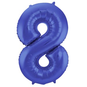 Μπαλόνι Foil Αριθμός "8" Μπλε 86 Εκ. Ύψος