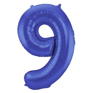 Μπαλόνι Foil Αριθμός "9" Μπλε 86 Εκ. Ύψος