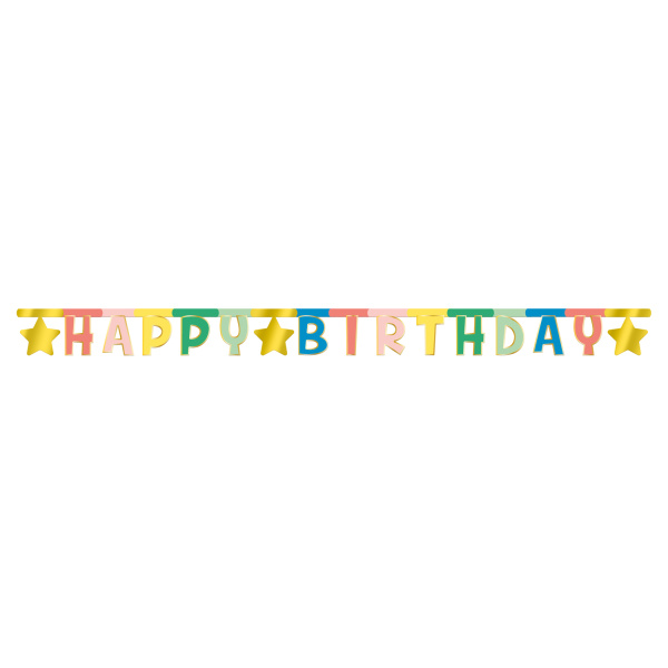 Letter Banner Happy Birthday Retro (μήκος 160cm) - Image 2