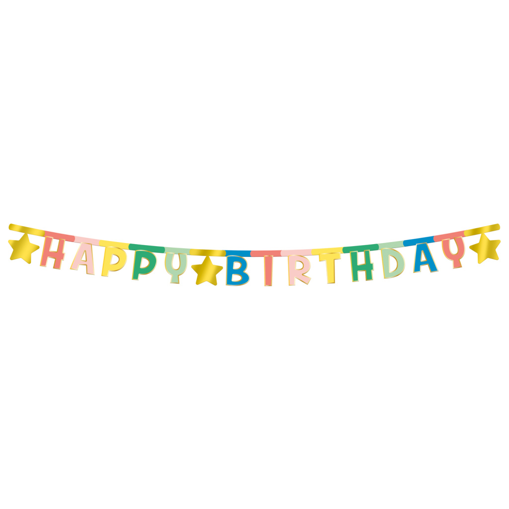 Letter Banner Happy Birthday Retro (μήκος 160cm)