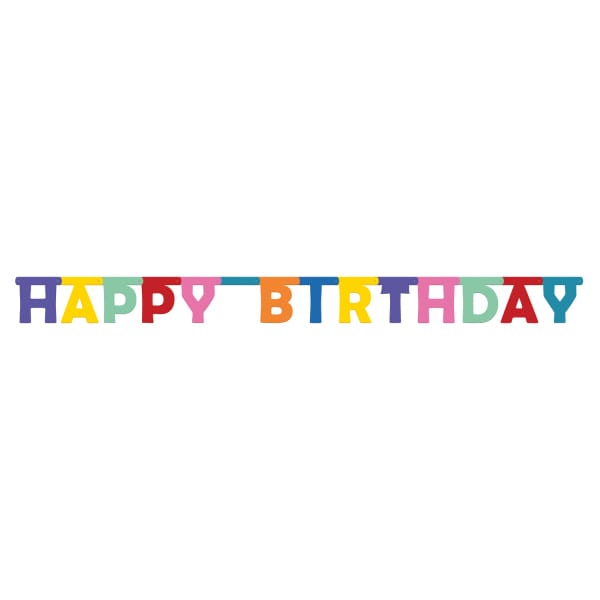 Letter Banner Happy Birthday Color Pop (μήκος 160cm) - Image 2