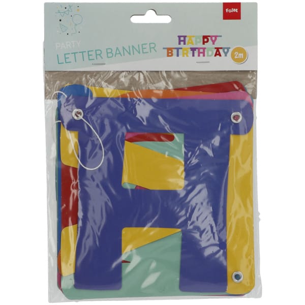 Letter Banner Happy Birthday Color Pop (μήκος 160cm) - Image 3