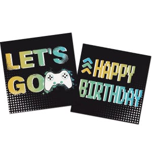 Χαρτοπετσέτες 33 Χ 33εκ Happy Birthday "Level Up" - Συσκ. 20 τεμ