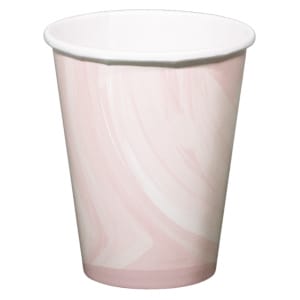 Ποτήρια χάρτινα 250ml "Marble Pink"  - Συσκ. 6 τεμ