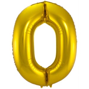 Μπαλόνι Foil Αριθμός "0"  Χρυσό 86 Εκ. Ύψος