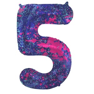 Μπαλόνι Foil Αριθμός "5" Paint Splash 86 Εκ. Ύψος