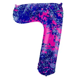 Μπαλόνι Foil Αριθμός "7" Paint Splash 86 Εκ. Ύψος