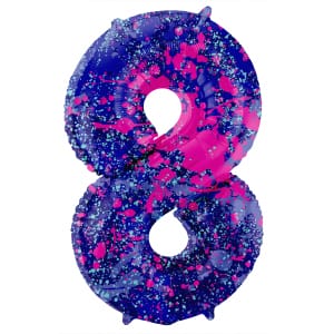 Μπαλόνι Foil Αριθμός "8" Paint Splash 86 Εκ. Ύψος