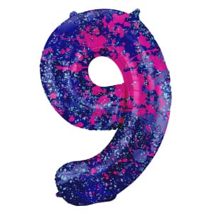 Μπαλόνι Foil Αριθμός "9" Paint Splash 86 Εκ. Ύψος