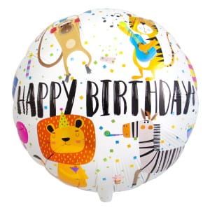 Μπαλόνι Foil 18″ Happy Birthday Animals 45εκ