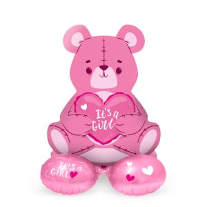 Μπαλόνι Foil με βάση Bear Girl 72 Εκ. Ύψος με αέρα