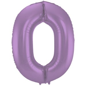 Μπαλόνι Foil Αριθμός "0"  Μωβ 86 Εκ. Ύψος