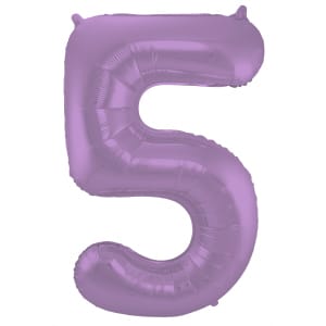 Μπαλόνι Foil Αριθμός "5"  Μωβ 86 Εκ. Ύψος