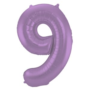 Μπαλόνι Foil Αριθμός "9"  Μωβ 86 Εκ. Ύψος