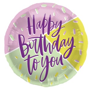 Μπαλόνι Foil 18″ Happy Birthday Tricolor 45εκ