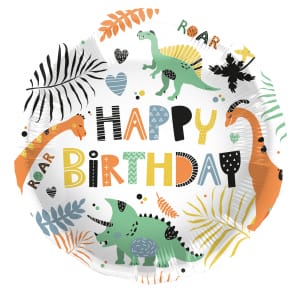 Μπαλόνι Foil 18″ Happy Birthday Δεινόσαυροι 45εκ