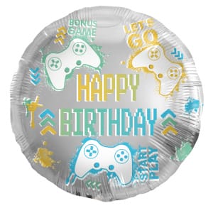 Μπαλόνι Foil 18″ Happy Birthday Gaming 45εκ