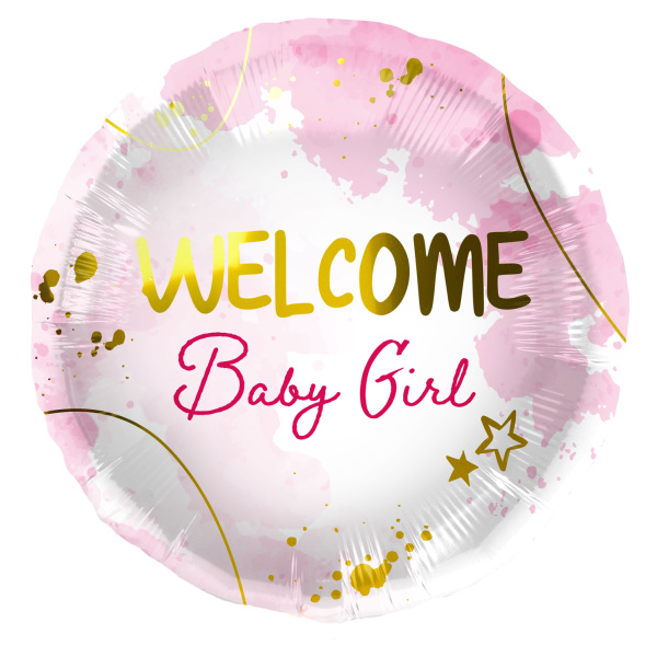 Μπαλόνι Foil 18″ Welcome Baby Girl 45εκ