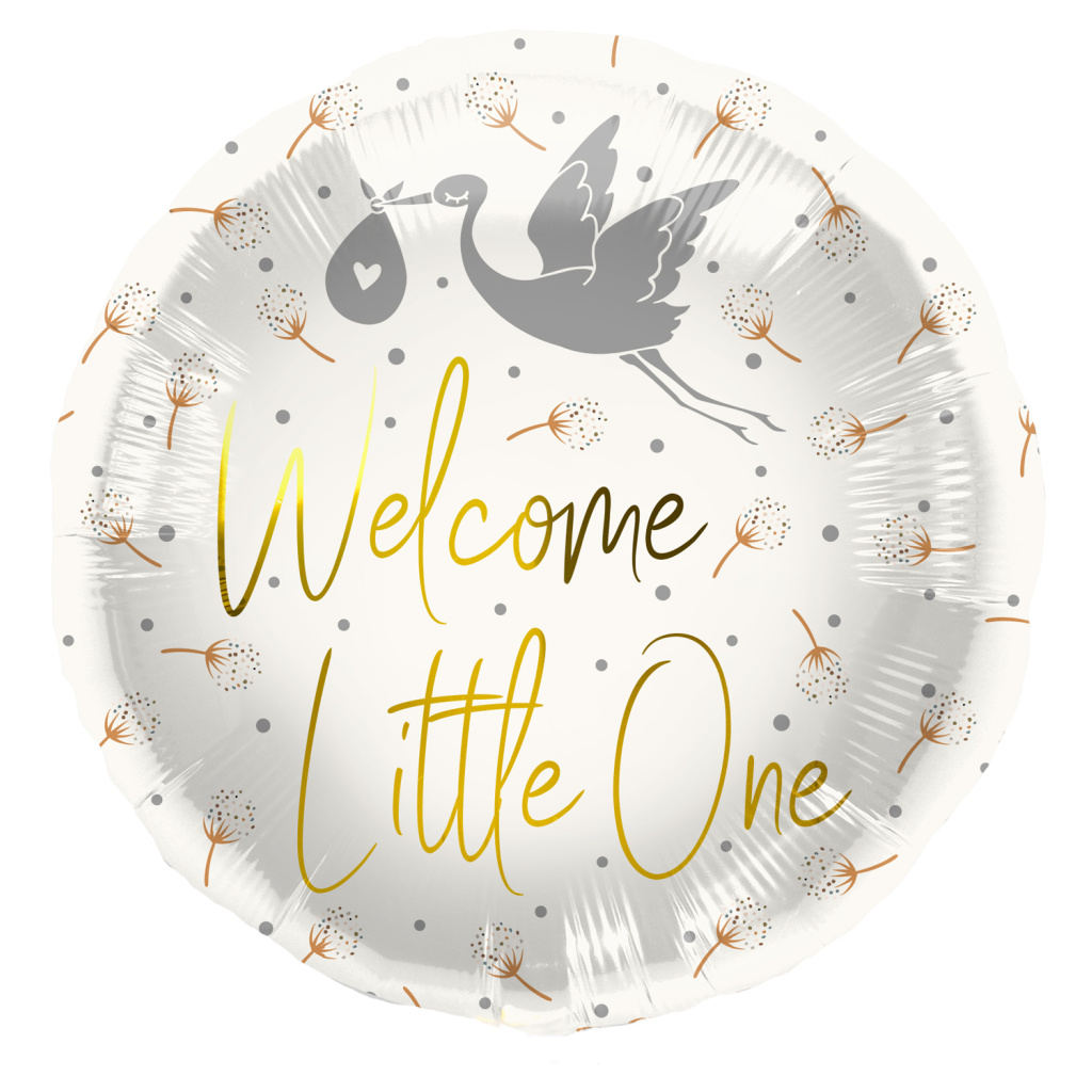 Μπαλόνι Foil 18″ Welcome Little One Πελαργός 45εκ