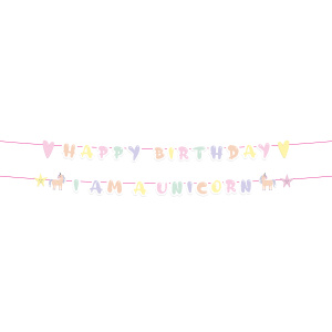 Letter Banner Unicorns & Rainbows 2 τμχ (μήκος 150cm / τμχ)