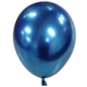 Μπαλόνι Latex Μονόχρωμο Μπλε Χρωμίου 33εκ.
