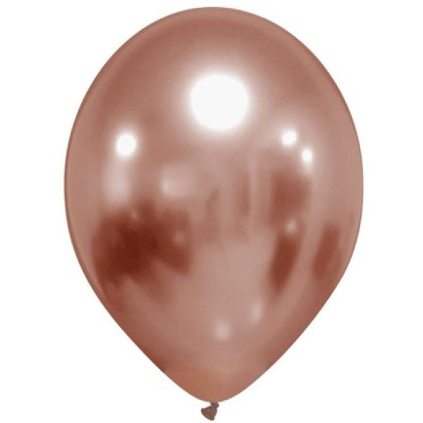 Μπαλόνι Latex Μονόχρωμο Rose Gold Χρωμίου 33εκ.