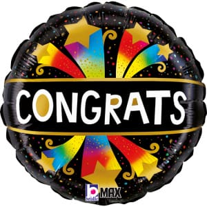 Μπαλόνι foil 18″ Αποφοίτησης Congrats Bursting Stars