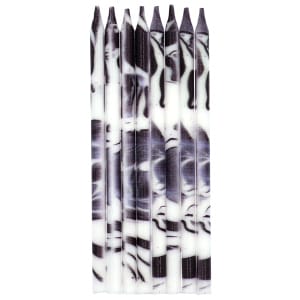 Κεριά Marble Black 10 εκ - Συσκ. 24 τεμ