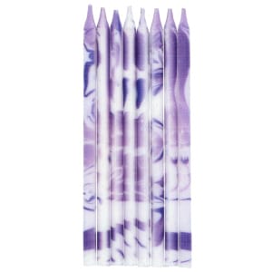 Κεριά Marble Purple 10 εκ - 24 τεμ