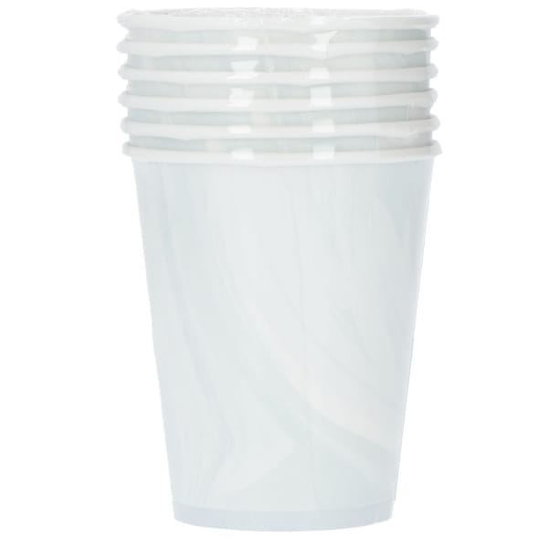 Ποτήρια χάρτινα 250ml "Marble Blue" - Συσκ. 6 τεμ - Image 2