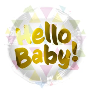 Μπαλόνι Foil "Hello Baby" Πολύχρωμο -  45εκ διάμετρος